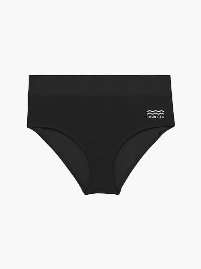 Calvin Klein Fürdőruha HU115999 | Calvin Klein Core Pool High Waisted Női Bikini Alsó Fekete